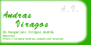 andras viragos business card
